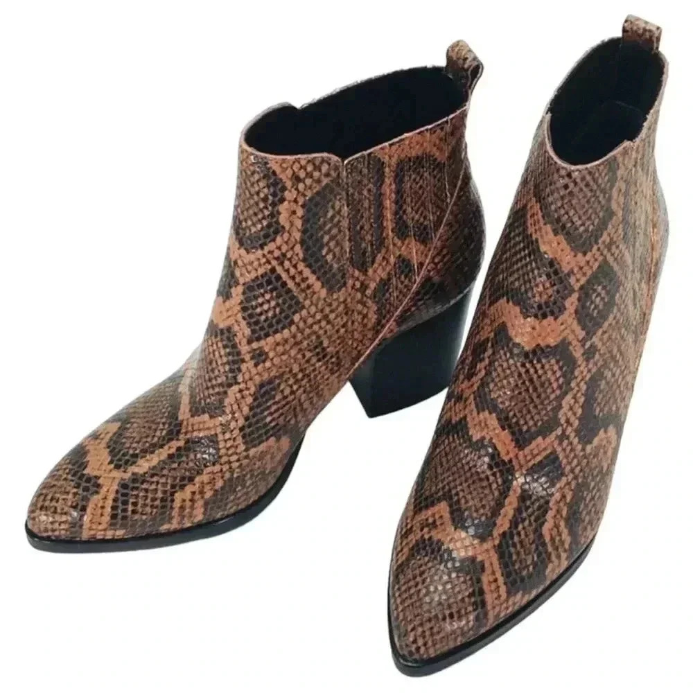 Marc Fisher LTD Alva Leather Womens Ankle Boots Size 9.5M - Picture 14 of 15